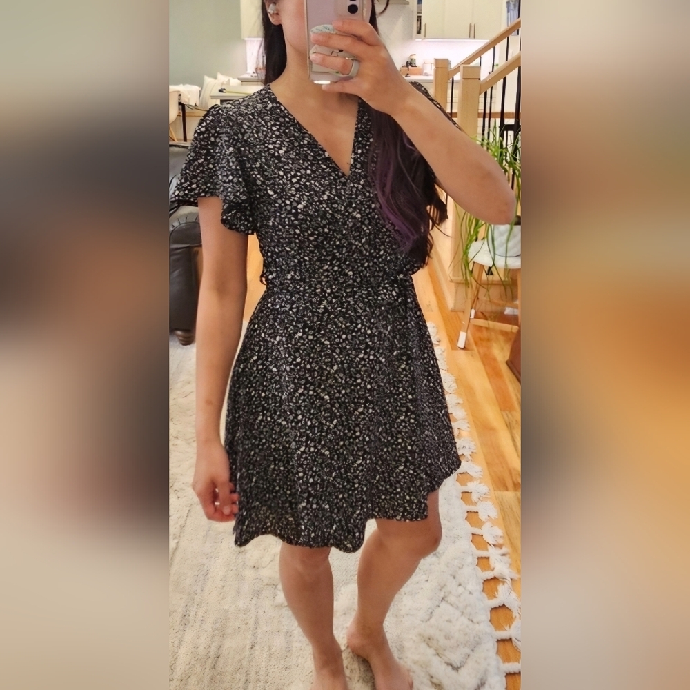 Twik Medium Wrap Dress, Black & White